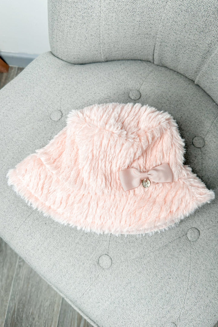 Jamiks Pink Faux Fur Bucket Hat - Millie and John