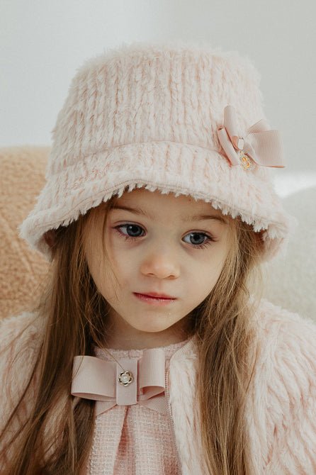 Jamiks Pink Faux Fur Bucket Hat - Millie and John