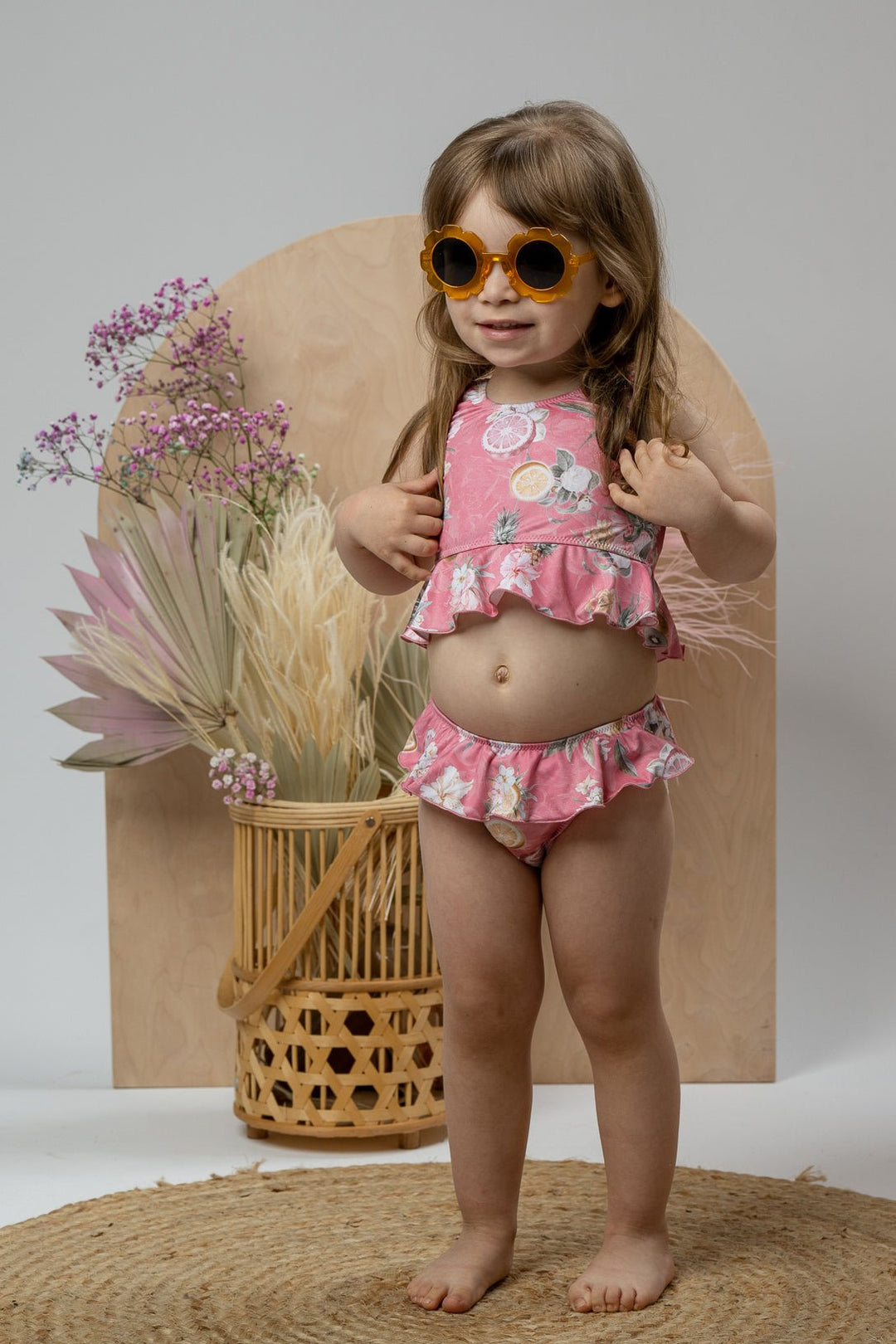 Jamiks "Sabira" Hot Pink Floral Fruit Print Bikini - Millie and John