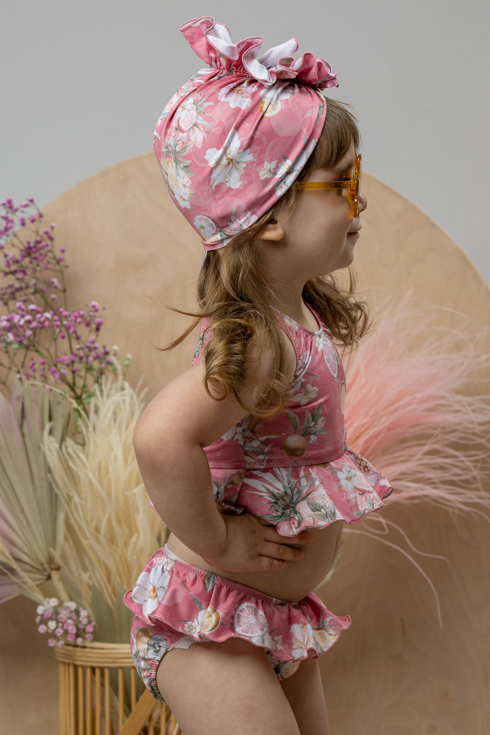 Jamiks "Sabira" Hot Pink Floral Fruit Print Bikini - Millie and John