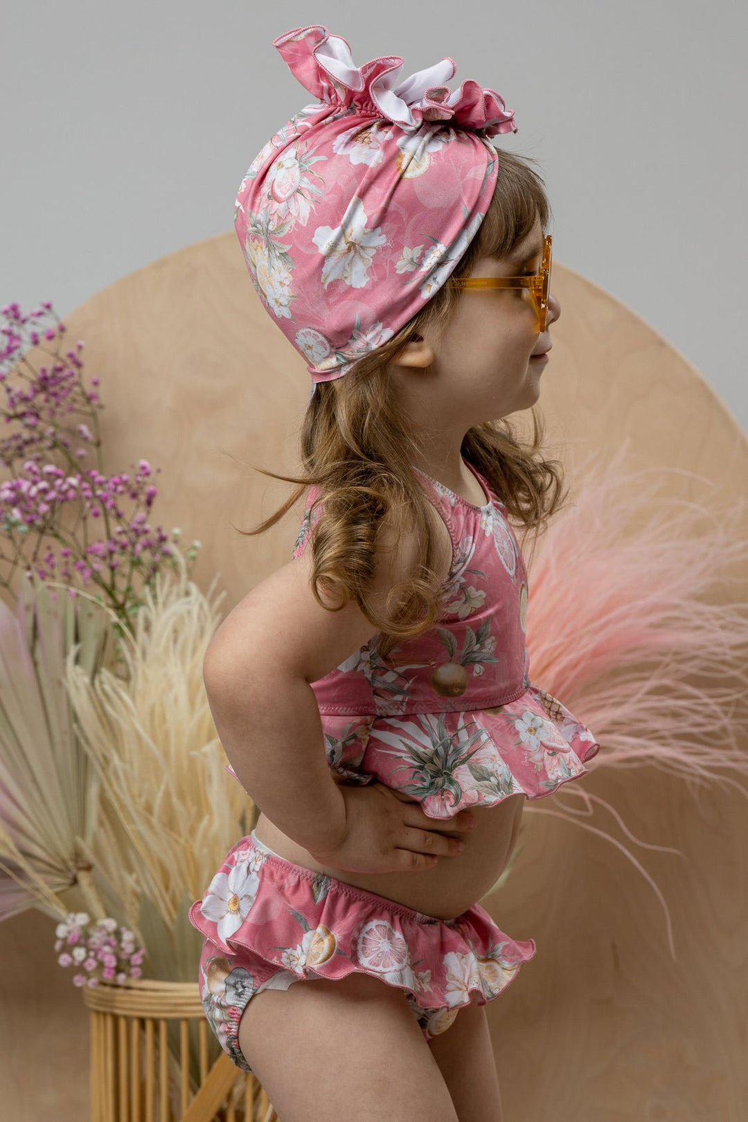 Jamiks "Sabira" Hot Pink Floral Fruit Print Bikini - Millie and John