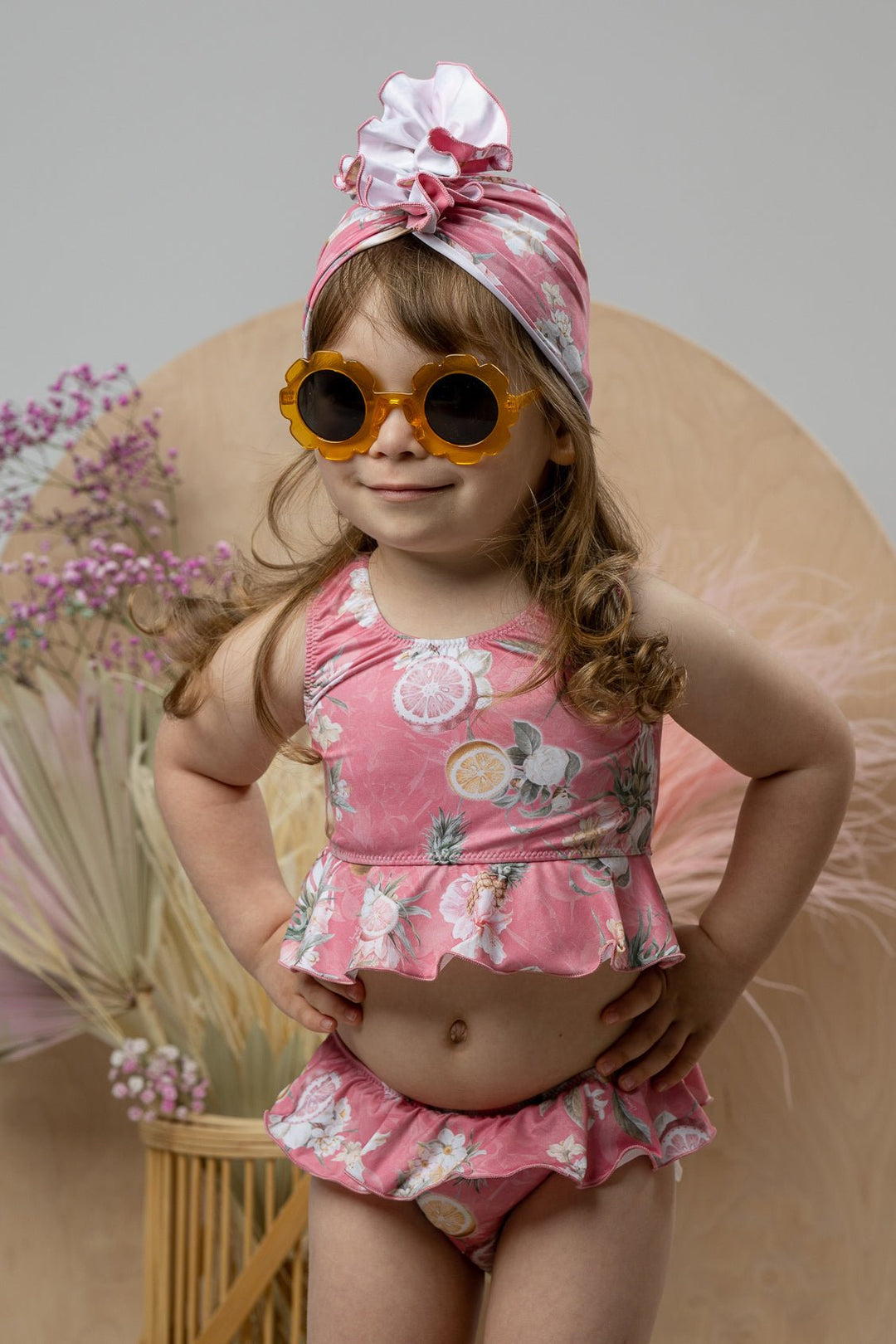 Jamiks "Sabira" Hot Pink Floral Fruit Print Bikini - Millie and John