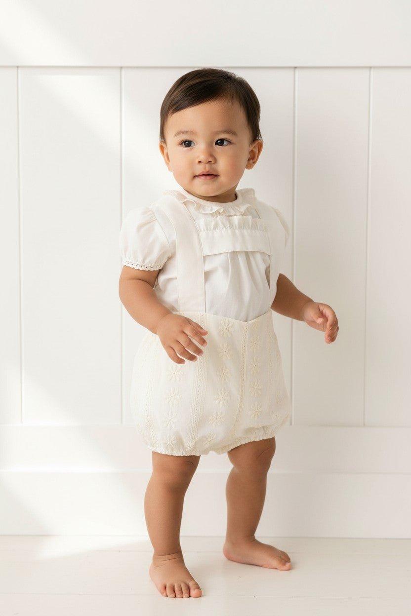José Varón "Lake" Cream Lace Shirt &amp; Jam Pants - Millie and John