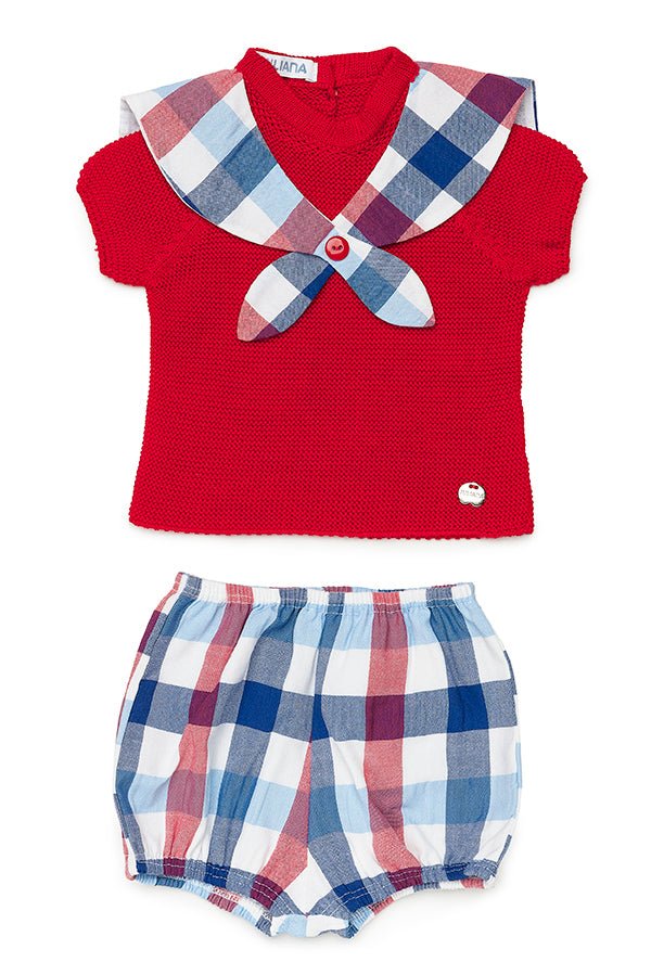Juliana "Benedict" Red Knit Sailor Top & Jam Pants - Millie and John
