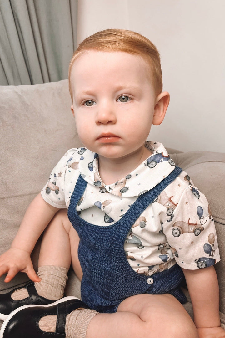Juliana "Cruz" Midnight Blue Car Shirt & Dungaree - Millie and John