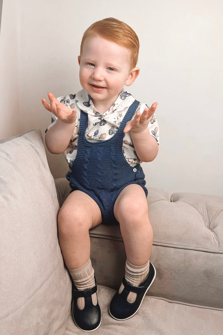 Juliana "Cruz" Midnight Blue Car Shirt & Dungaree - Millie and John