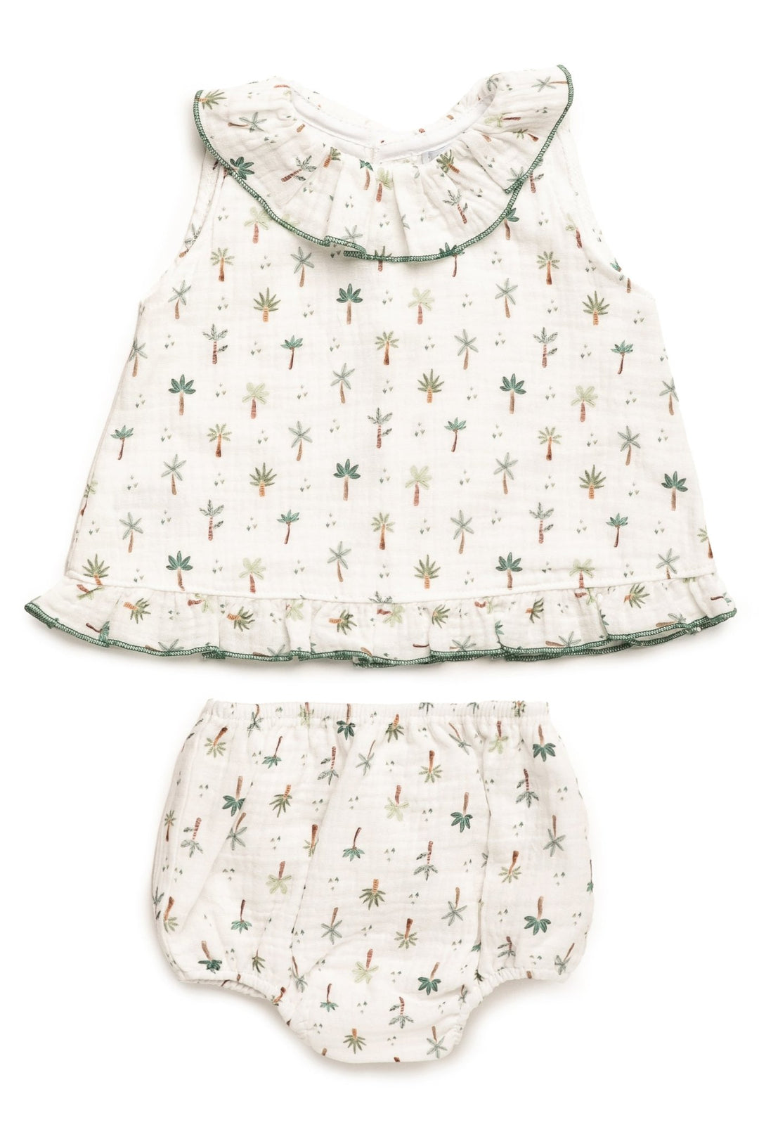 Juliana "Etta" Leaf Green Palm Tree Dress & Bloomers - Millie and John