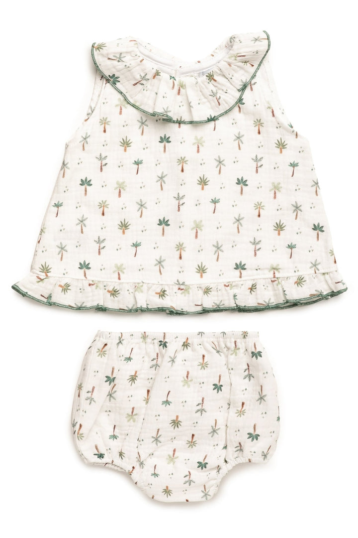 Juliana "Etta" Leaf Green Palm Tree Dress & Bloomers - Millie and John