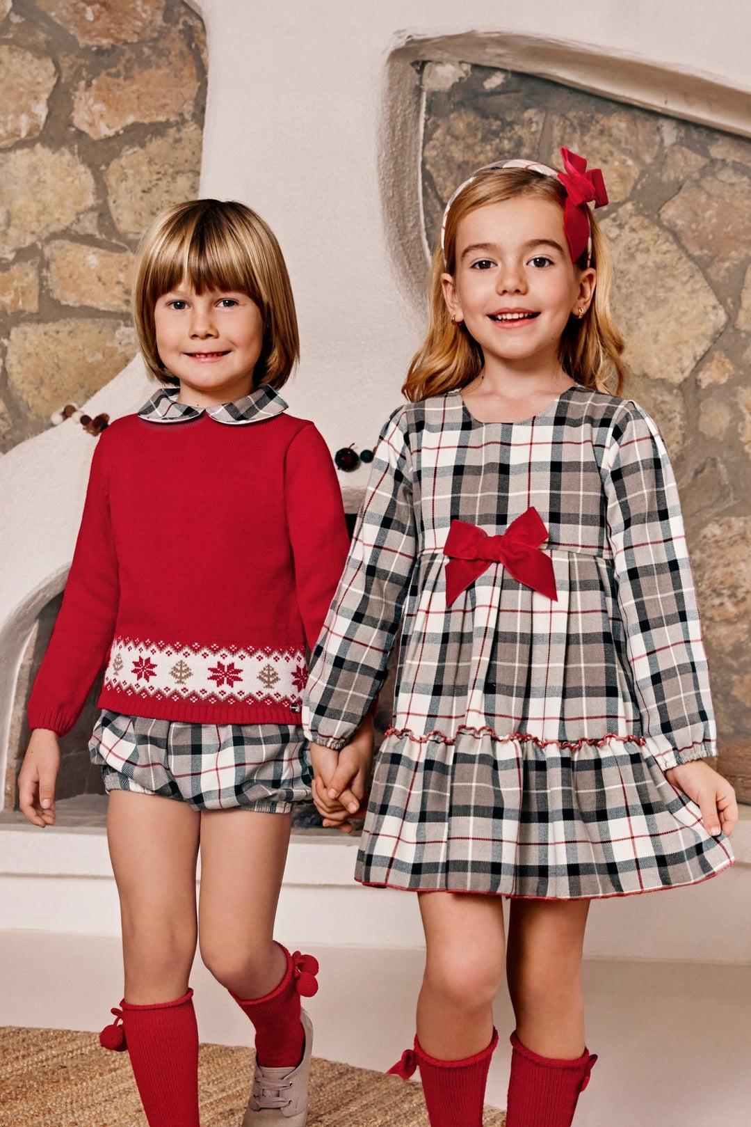 Juliana "Freya" Stone Tartan Dress - Millie and John