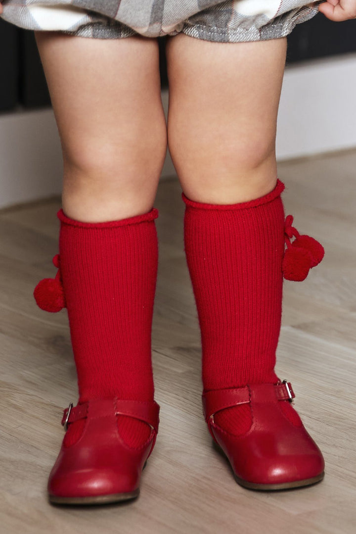 Juliana Knee High Pom Pom Socks - Millie and John