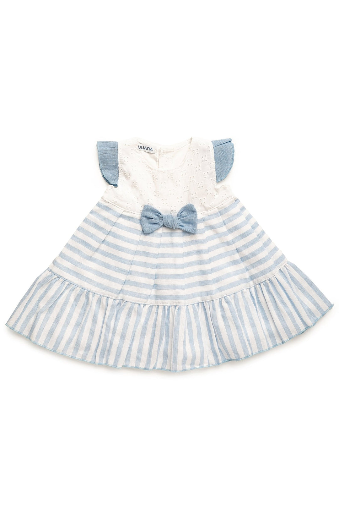 Juliana "Lacy" Sky Blue Striped Dress - Millie and John