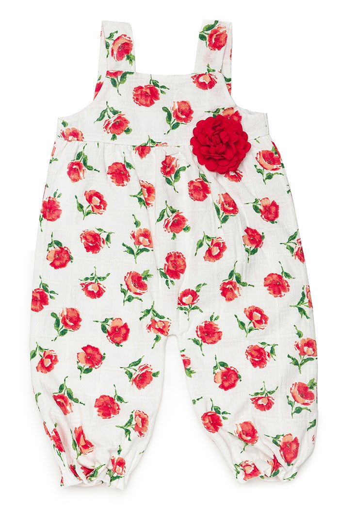 Juliana "Primrose" Red Floral Jumpsuit - Millie and John