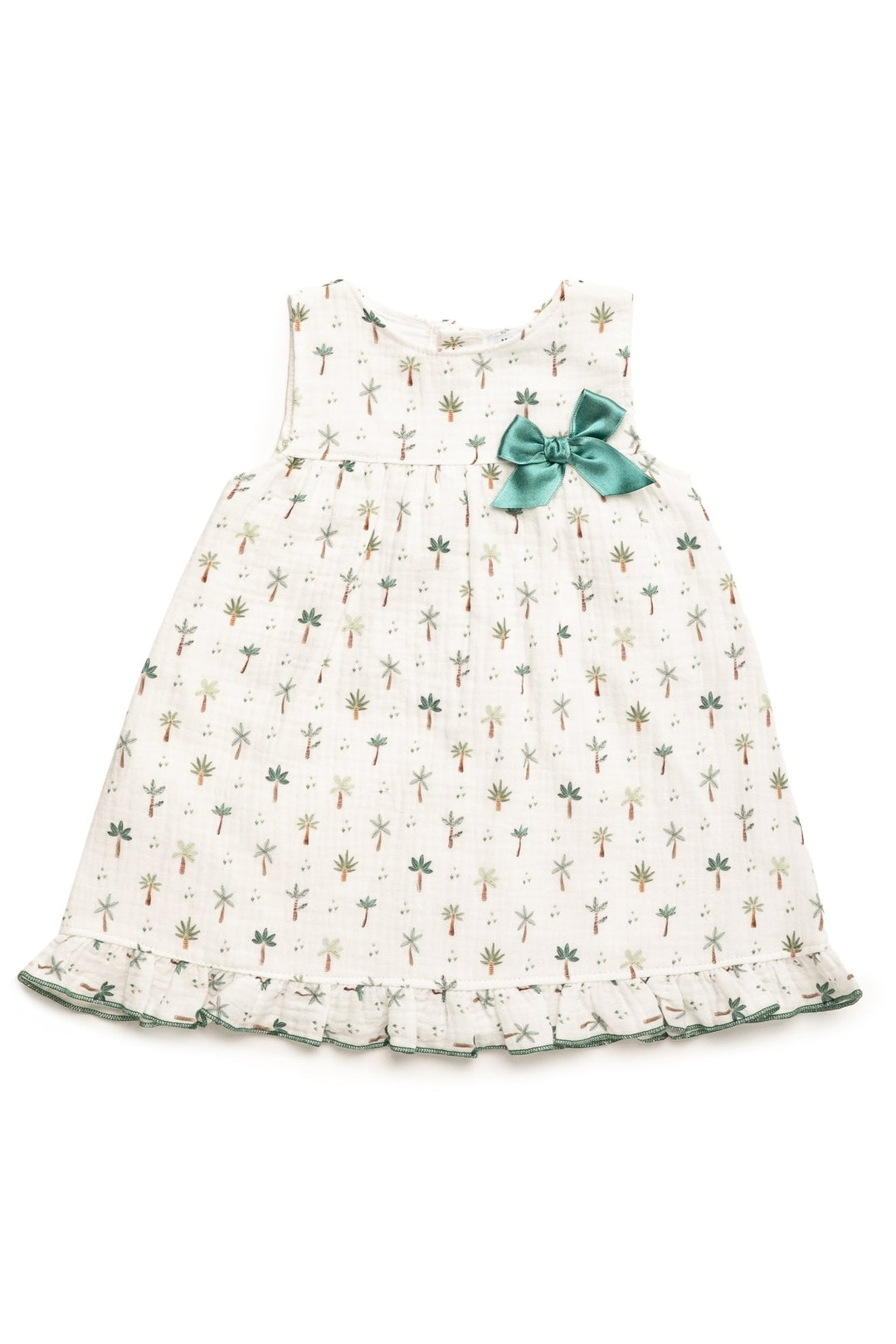 Juliana "Savannah" Leaf Green Palm Tree Dress - Millie and John