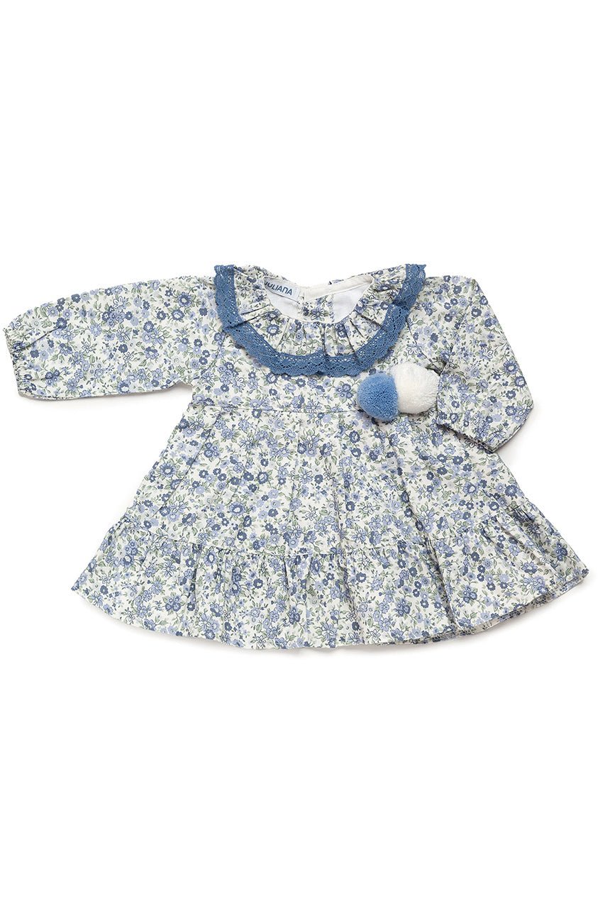 Juliana "Willow" Powder Blue Floral Dress - Millie and John