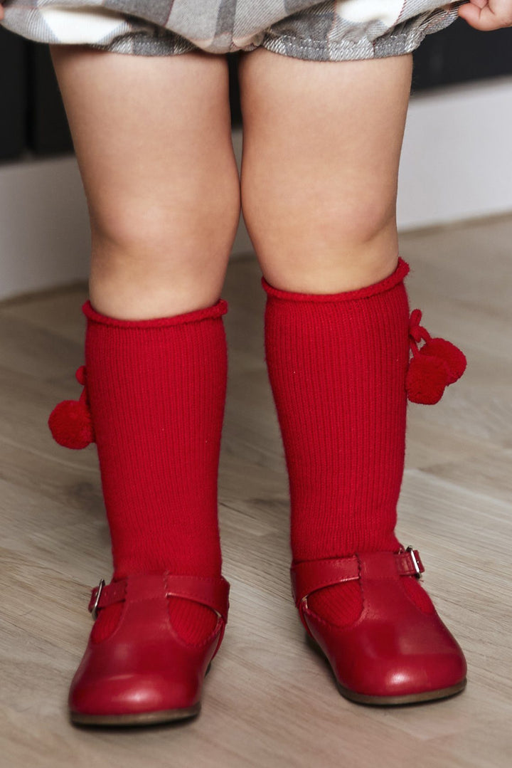 Juliana Knee High Pom Pom Socks | Millie and John