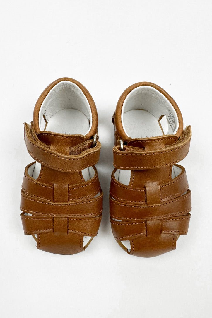 León Shoes X M&J "Pedro" Brown Leather Sandals - Millie and John