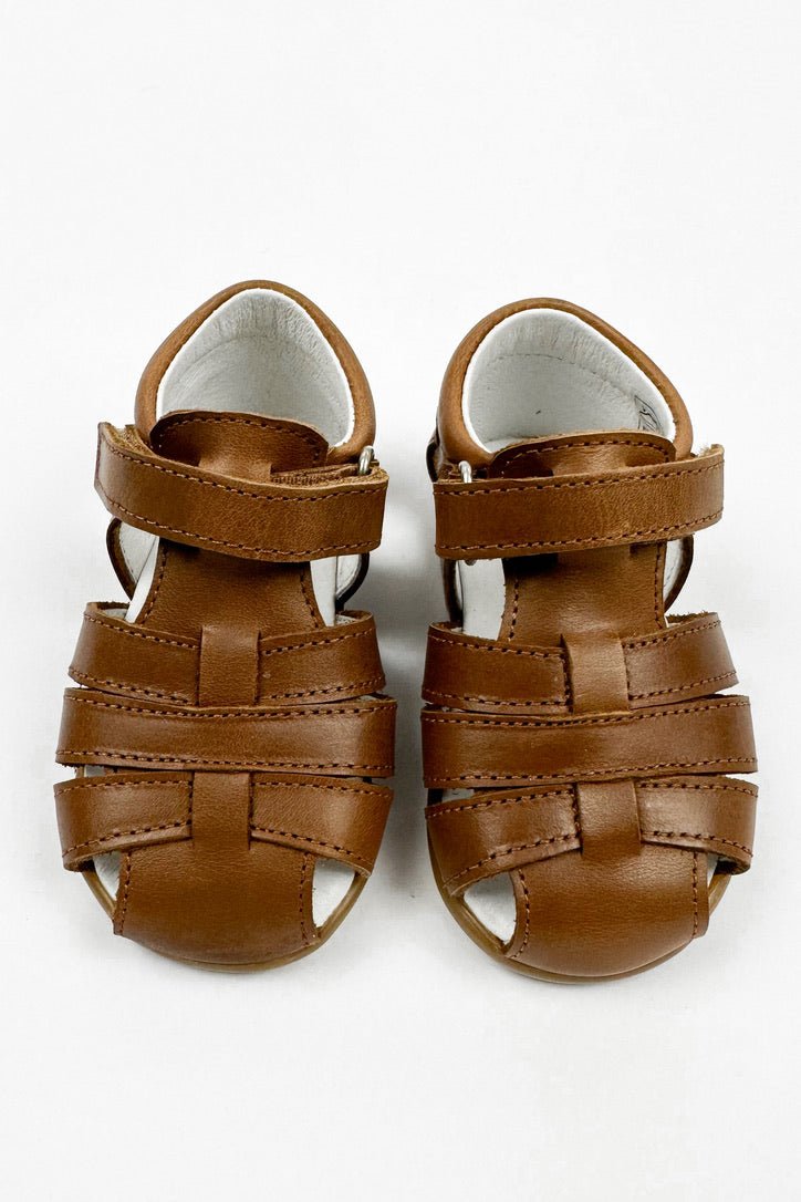 León Shoes X M&J "Pedro" Brown Leather Sandals - Millie and John