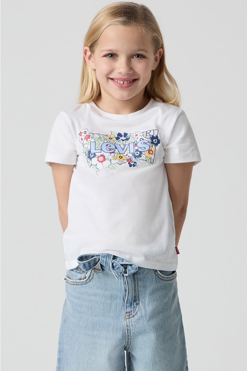 Levi's® Bright White Floral Logo T-Shirt - Millie and John
