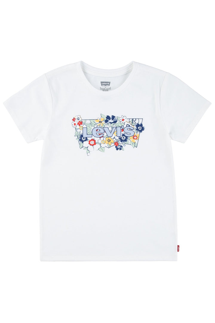 Levi's® Bright White Floral Logo T-Shirt - Millie and John