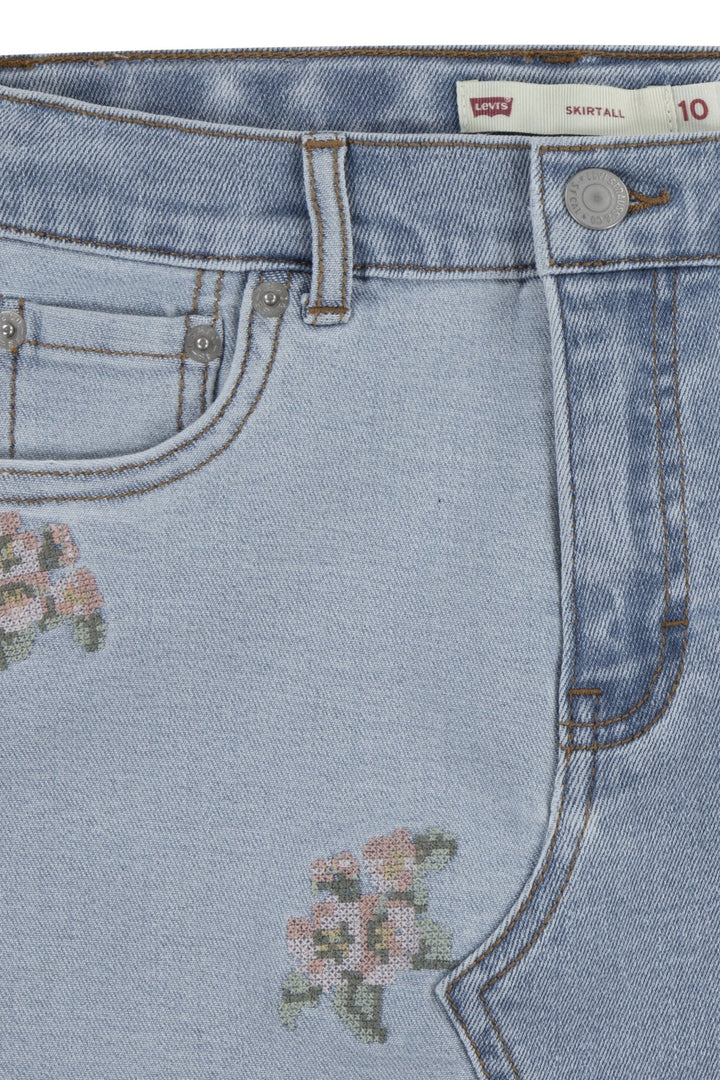 Levi's® Cross - Stitch Floral Denim Skirt – Fully Baked - Millie and John
