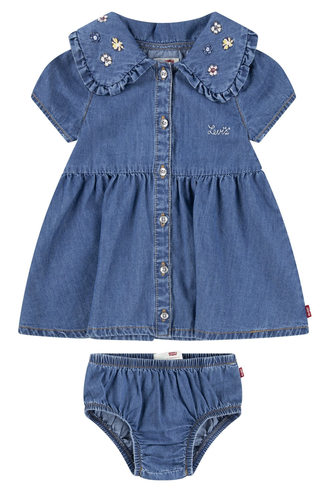 Levi's® Denim Chambray Button - Down Dress & Bloomers - Millie and John