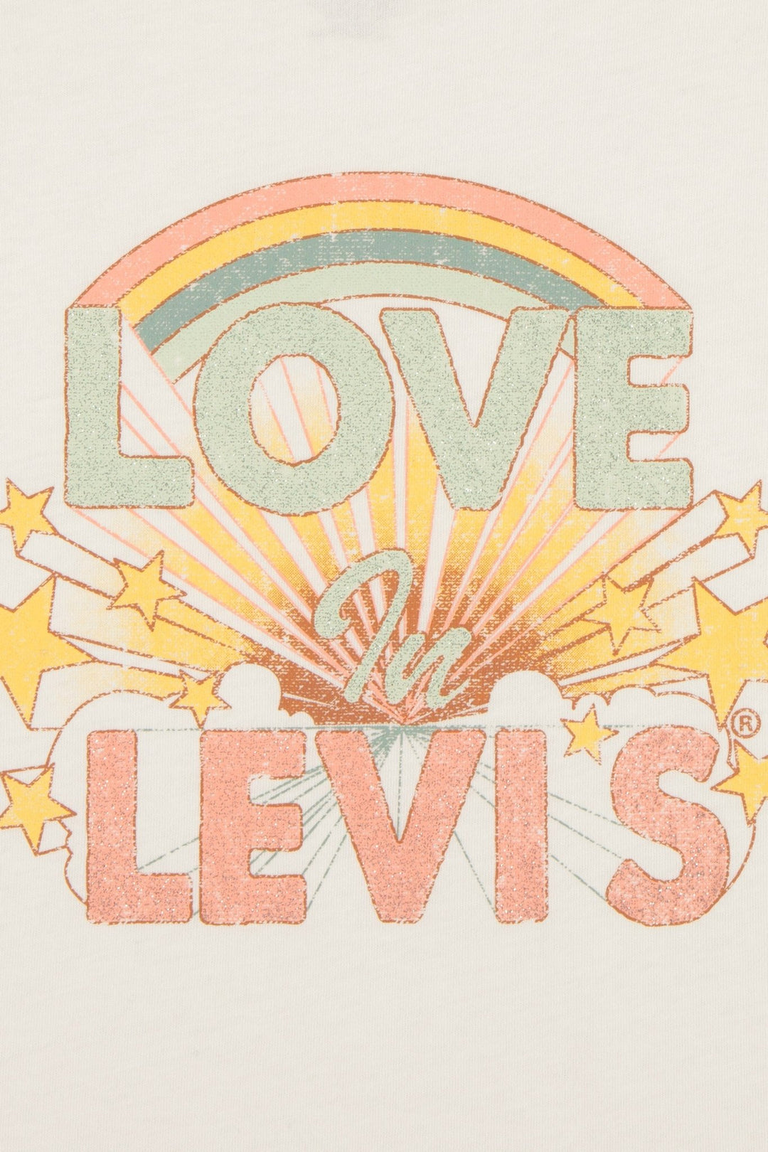 Levi's® Gardenia Love in Levi’s® Glitter Graphic T-Shirt - Millie and John