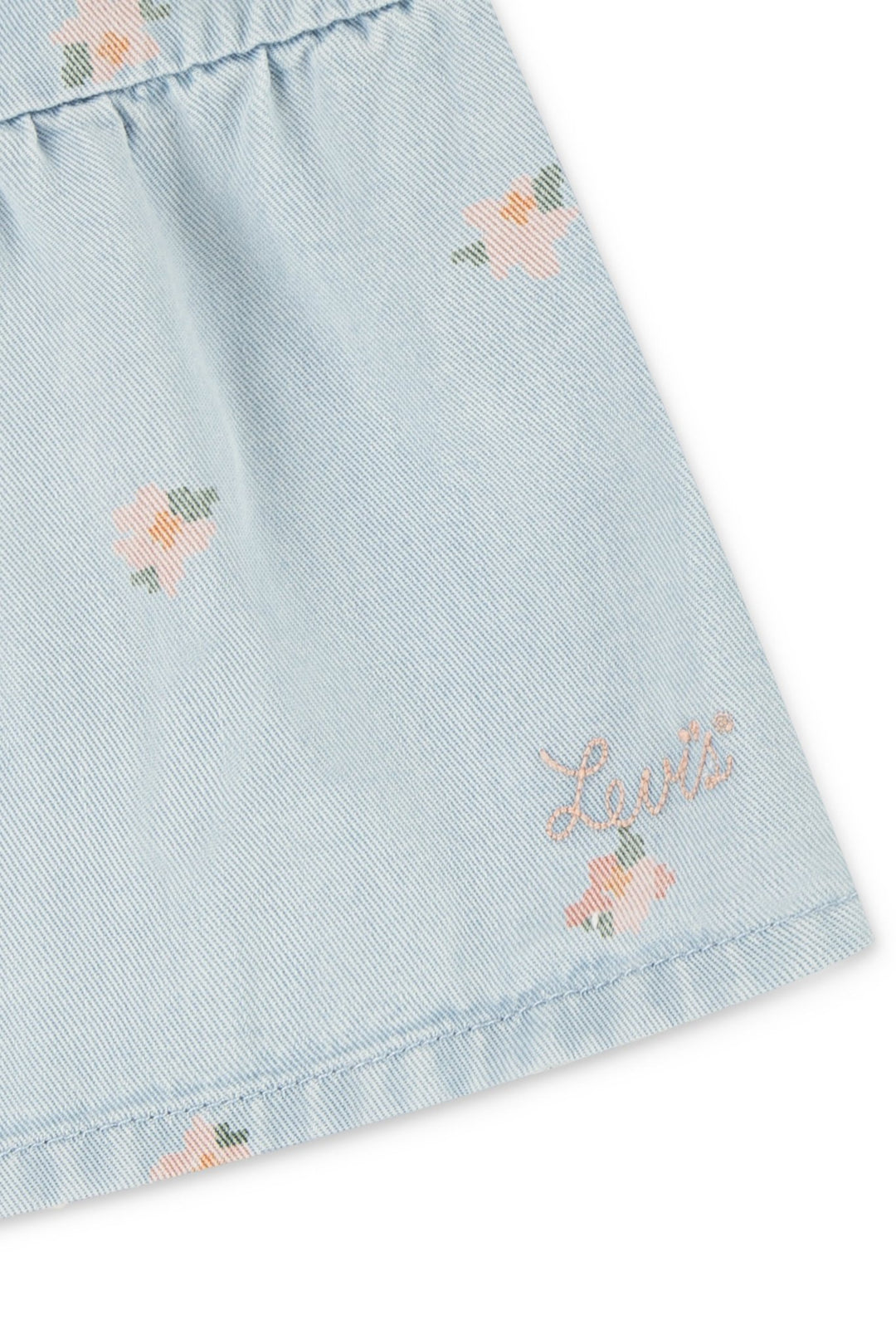 Levi's® Light Blue Denim Chambray Floral Dress & Bloomers - Millie and John