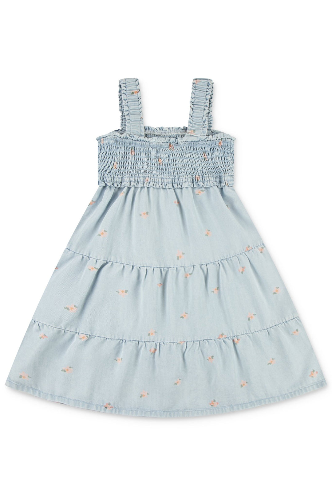 Levi's® Light Blue Denim Chambray Floral Dress & Bloomers - Millie and John