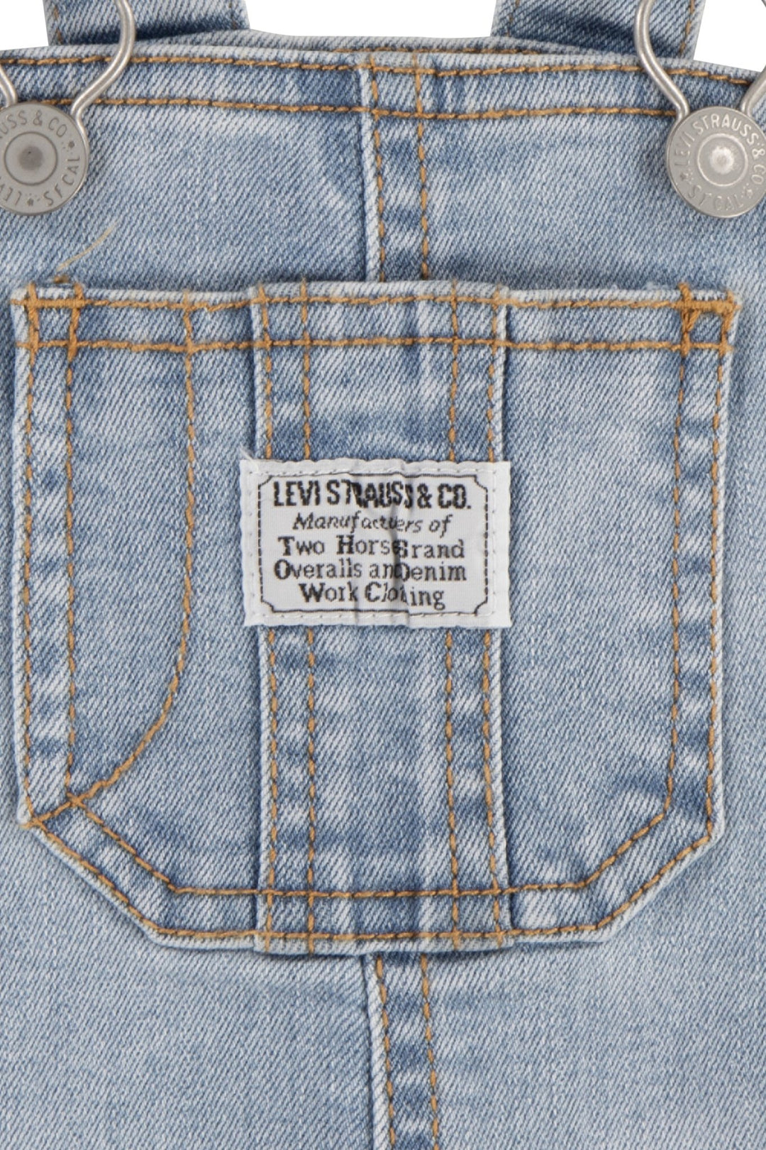 Levi's® Light Blue Wash Denim Shortall - Millie and John