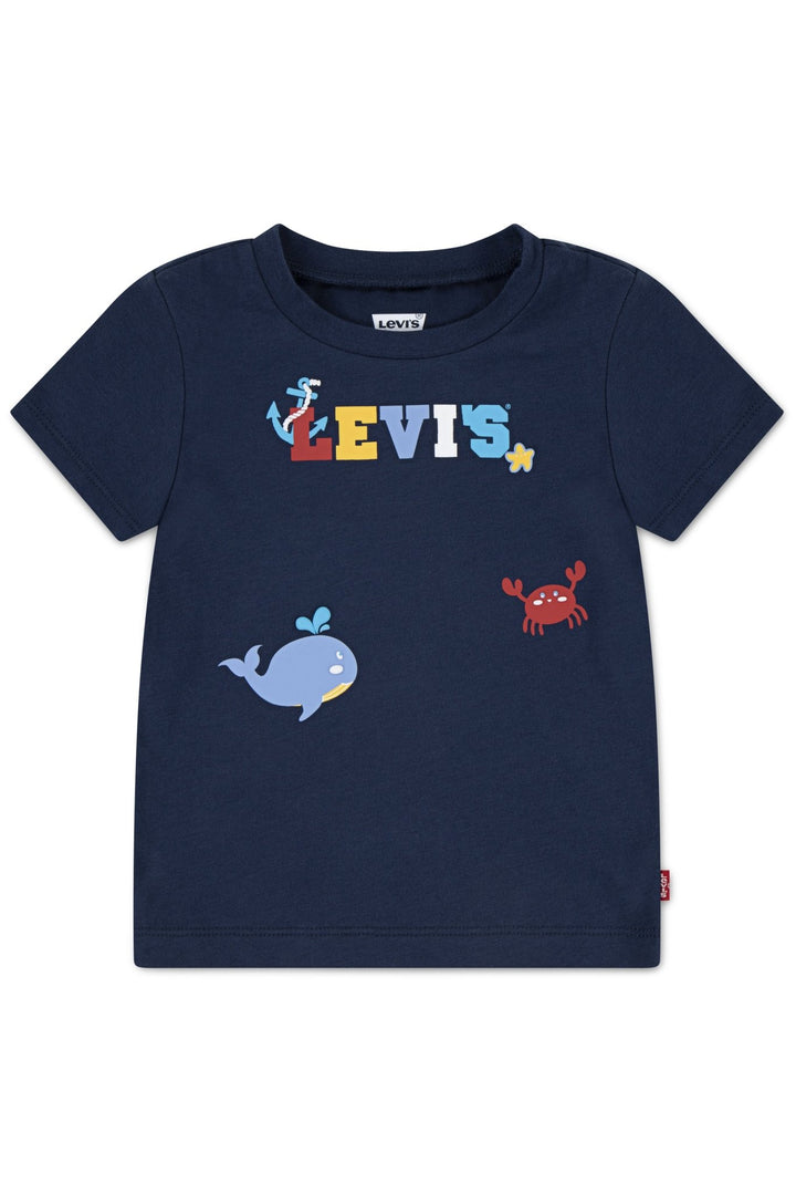 Levi's® Navy Ocean Friends Logo T-Shirt - Millie and John