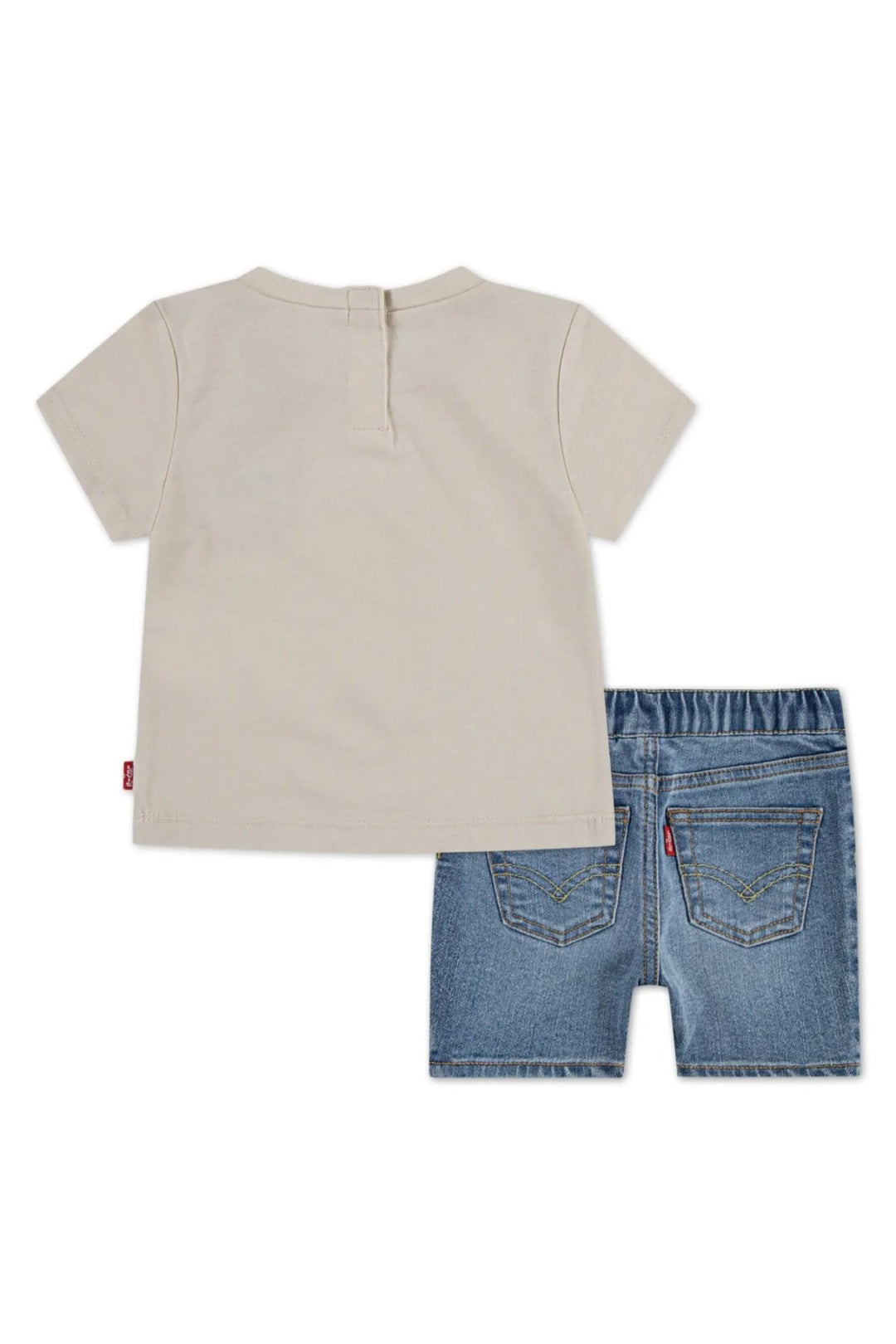 Levi's® Oatmeal Adventure Teddy Polaroid T-Shirt & Shorts - Millie and John