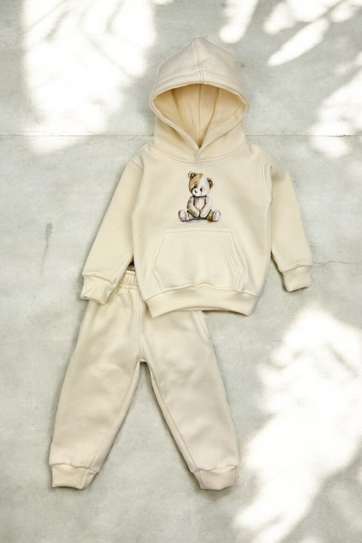 Little Journeys "Bo" Buttermilk Teddy Hoodie &amp; Joggers - Millie and John