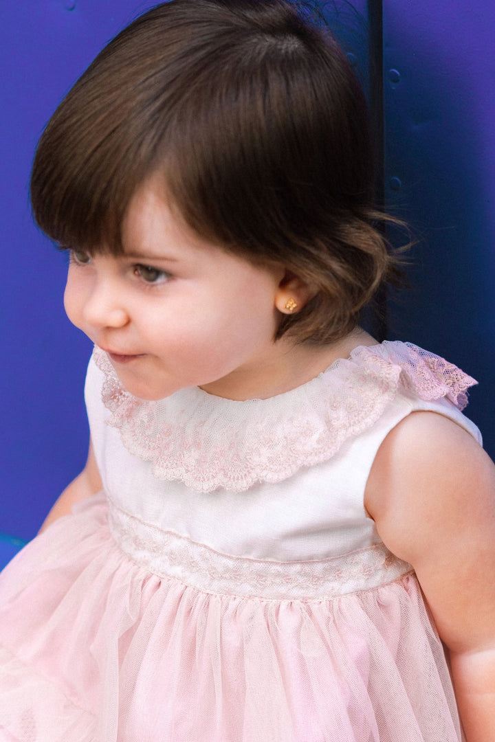 Mac Ilusión "Angela" Pale Pink Tulle Dress - Millie and John