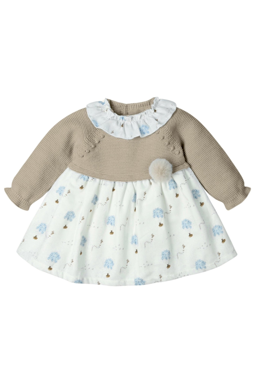 Mac Ilusión "Briella" Hazelnut Half Knit Dress - Millie and John