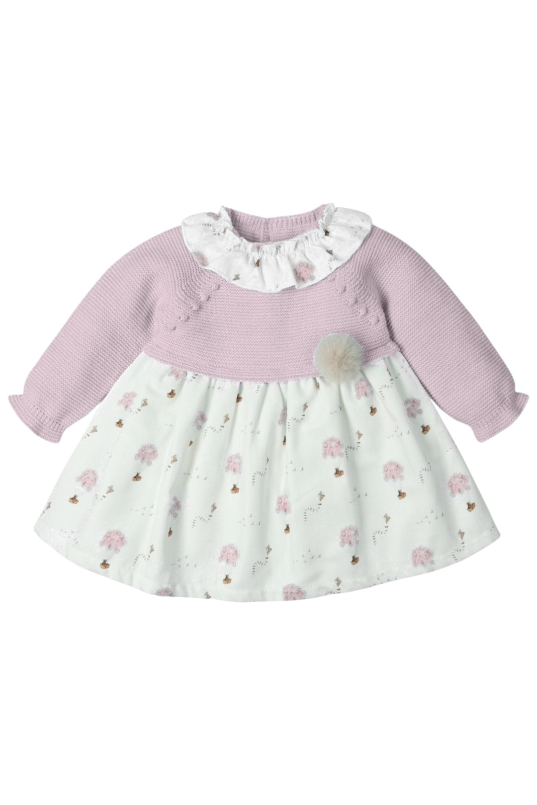 Mac Ilusión "Briella" Mauve Half Knit Dress - Millie and John