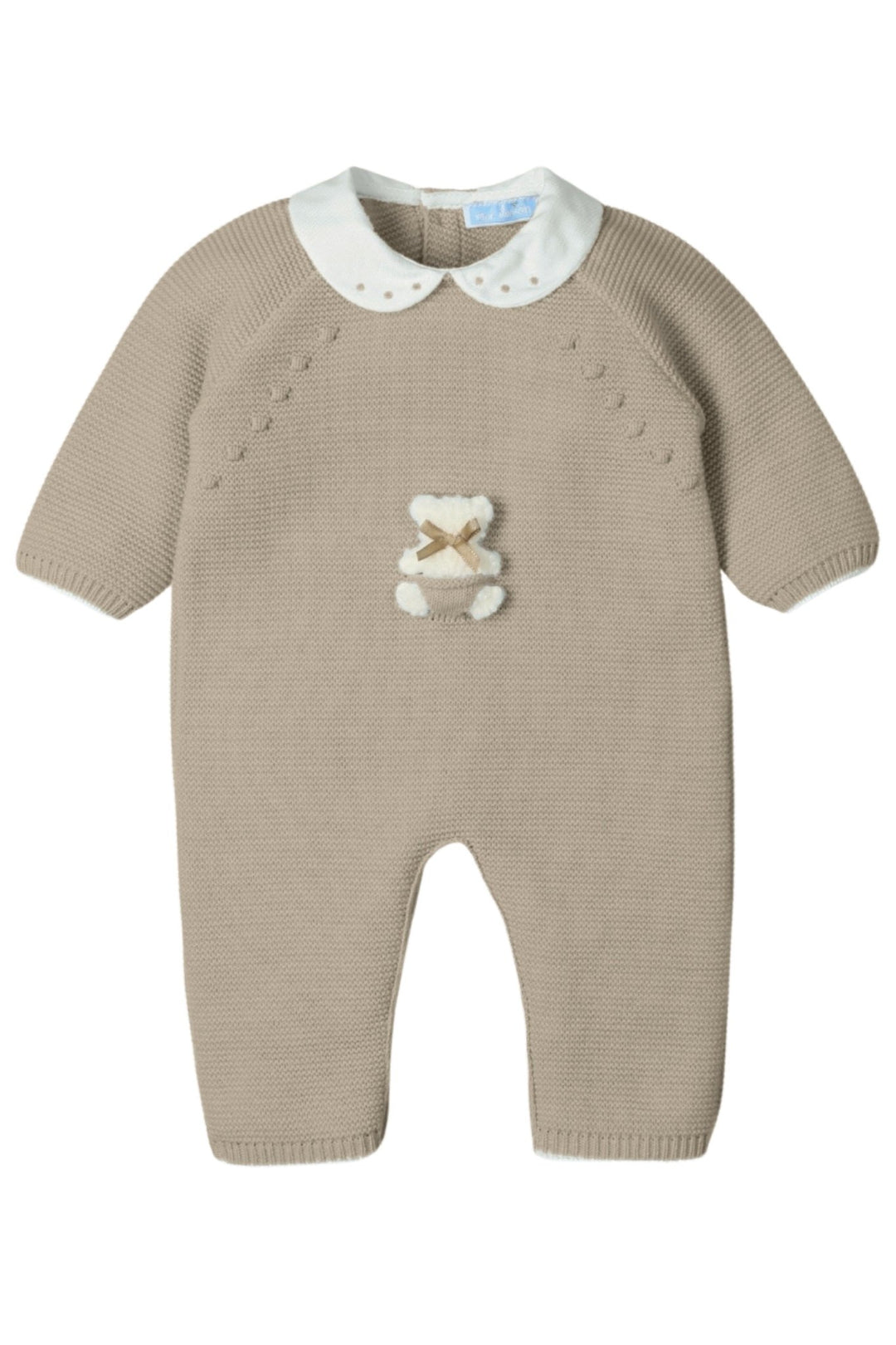 Mac Ilusión "Darby" Hazelnut Knit Teddy Romper - Millie and John