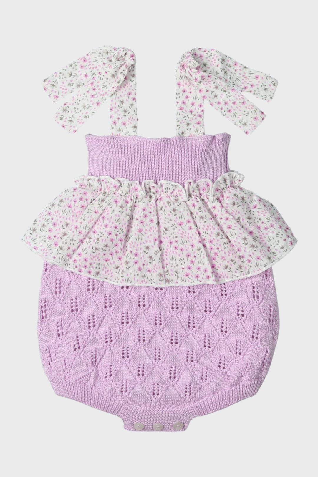 Mac Ilusión "Georgiana" Lilac Floral Knitted Shortie - Millie and John