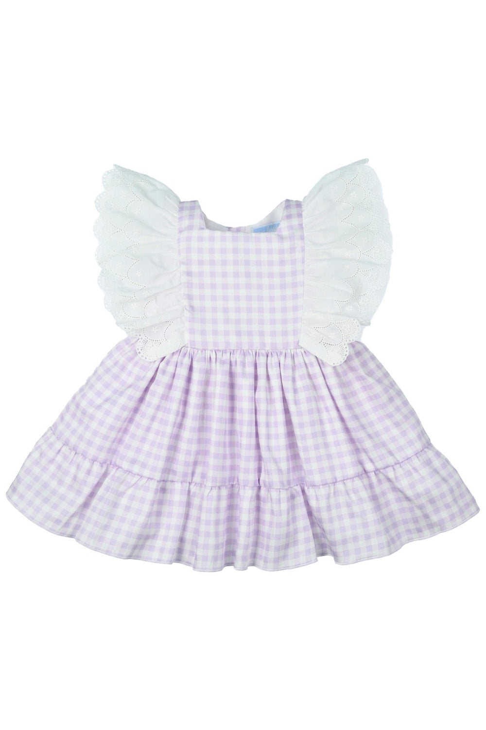Mac Ilusión "Ingrid" Lilac Gingham Dress - Millie and John
