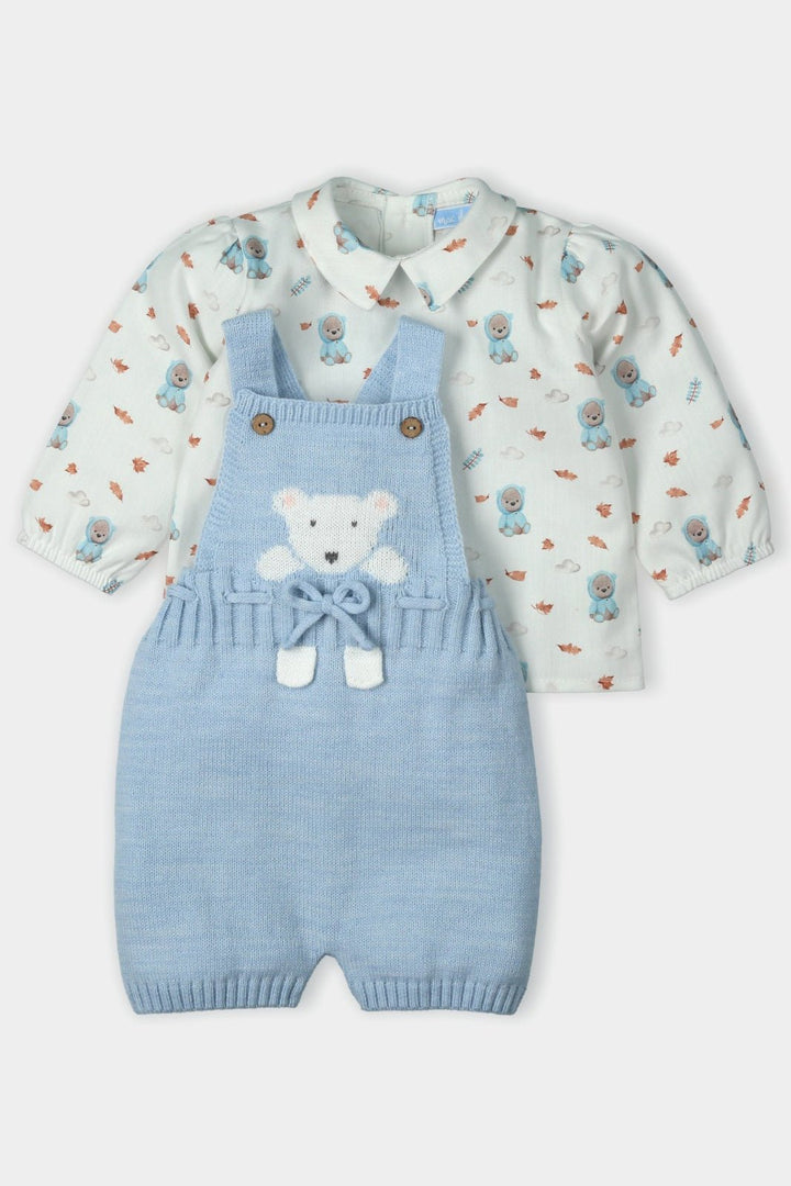 Mac Ilusión "Joseph" Knit Teddy Dungarees & Shirt - Millie and John