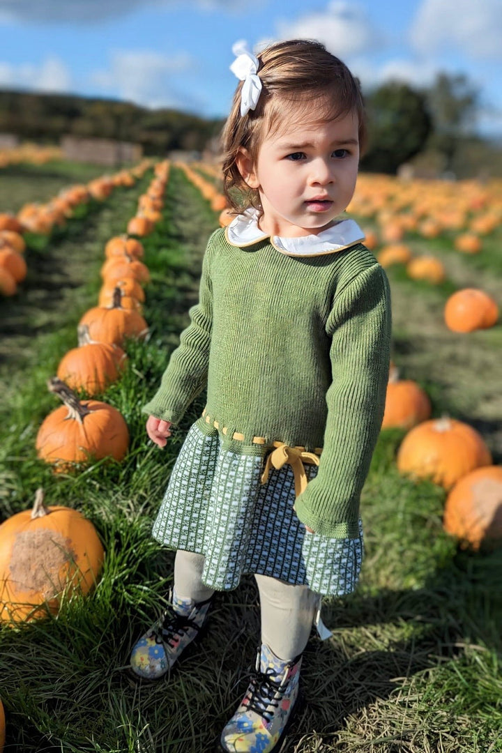 Mac Ilusión "Marie" Knitted Drop Waist Dress - Millie and John