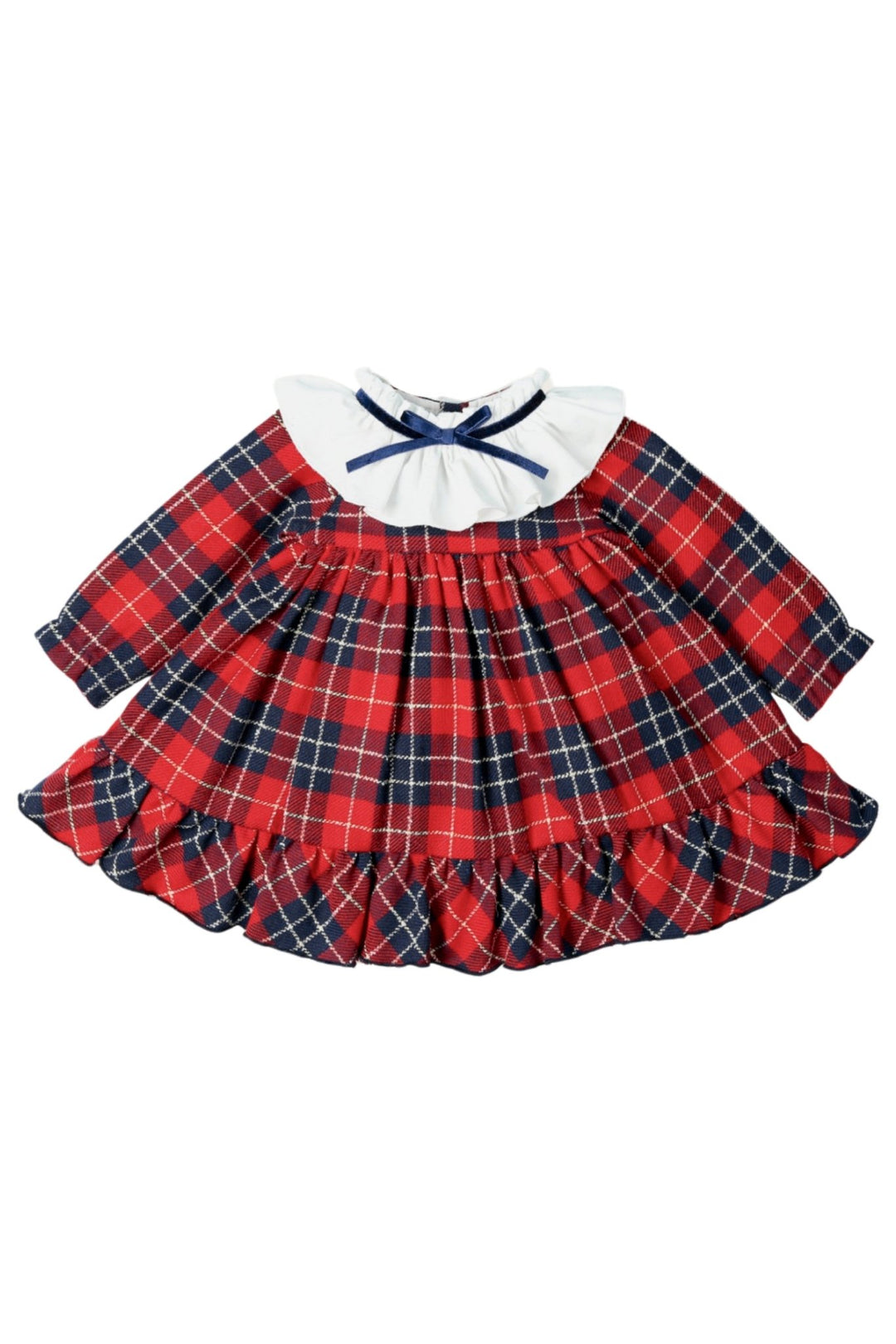 Mac Ilusión "Phoebe" Red & Navy Tartan Dress - Millie and John