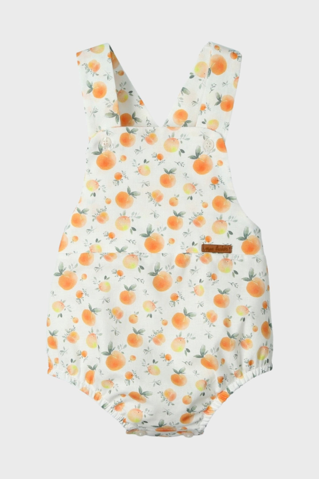 Mac Ilusión "Quentin" Peach Print Dungaree Romper - Millie and John