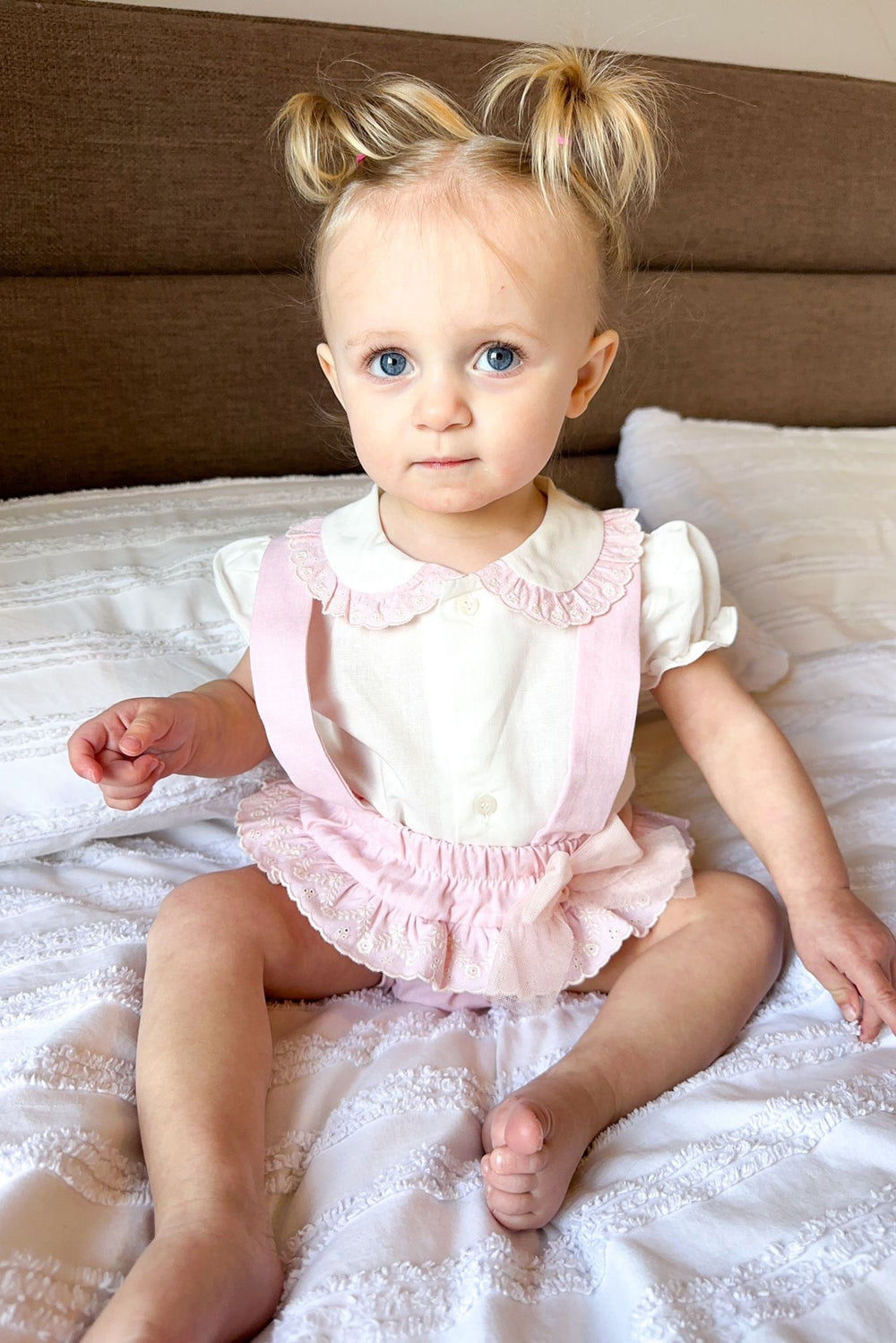 Mac Ilusión "Sierra" Pale Pink Blouse & Bloomers - Millie and John