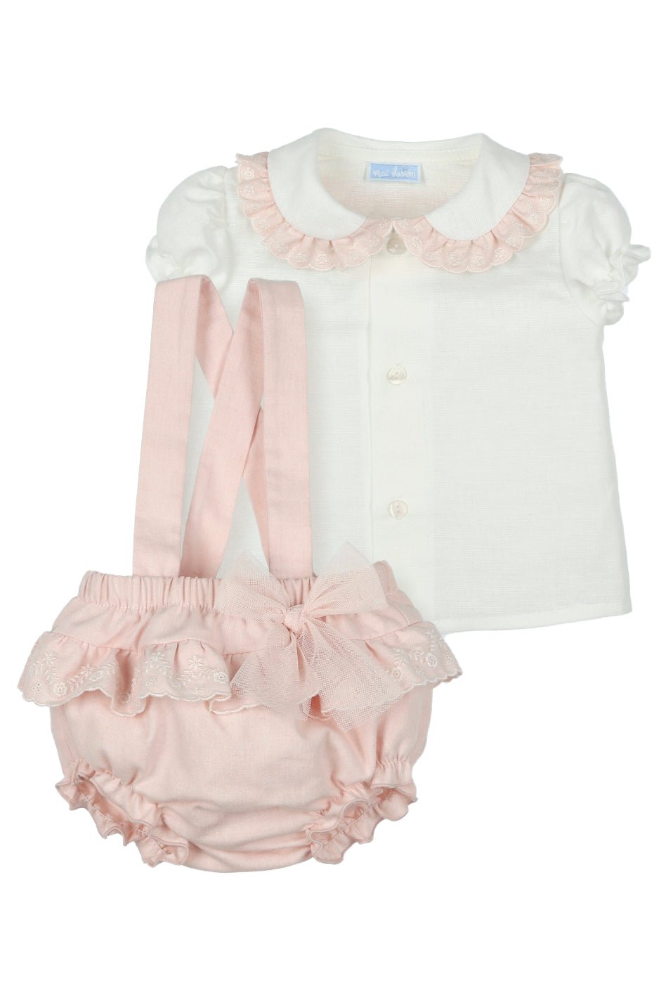 Mac Ilusión "Sierra" Pale Pink Blouse & Bloomers - Millie and John