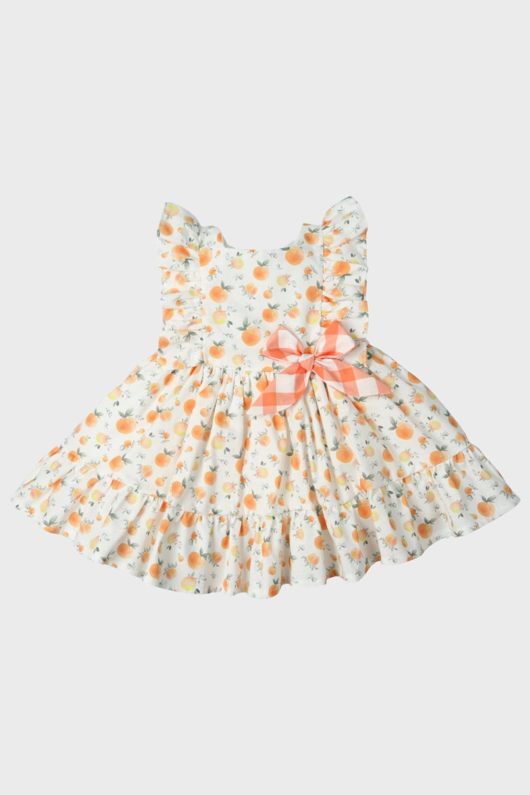 Mac Ilusión "Vanessa" Peach Print Dress - Millie and John
