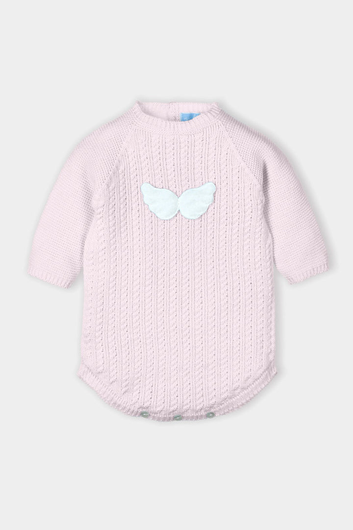 Mac Ilusión "Yael" Knitted Angel Wings Romper - Millie and John
