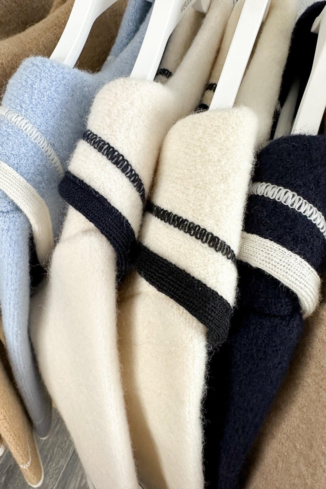 MARAE Kids "Artemis" Ivory & Black Merino Wool Sailor Jacket - Millie and John