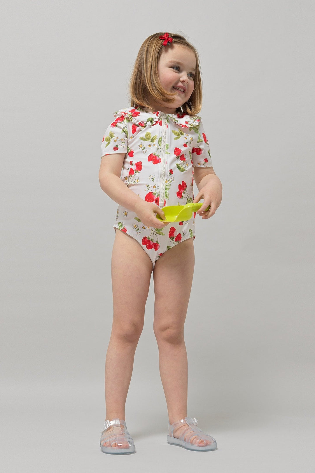 Marena "Monaco" Clear & White Jelly Sandals - Millie and John