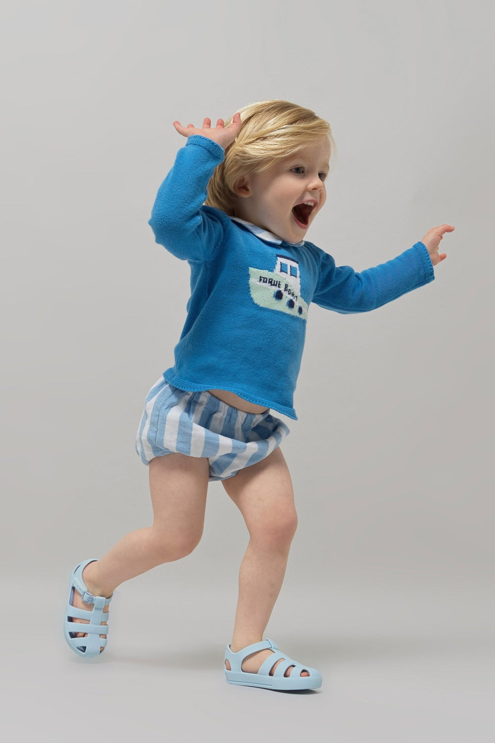 Marena "Monaco" Matte Blue Jelly Sandals - Millie and John