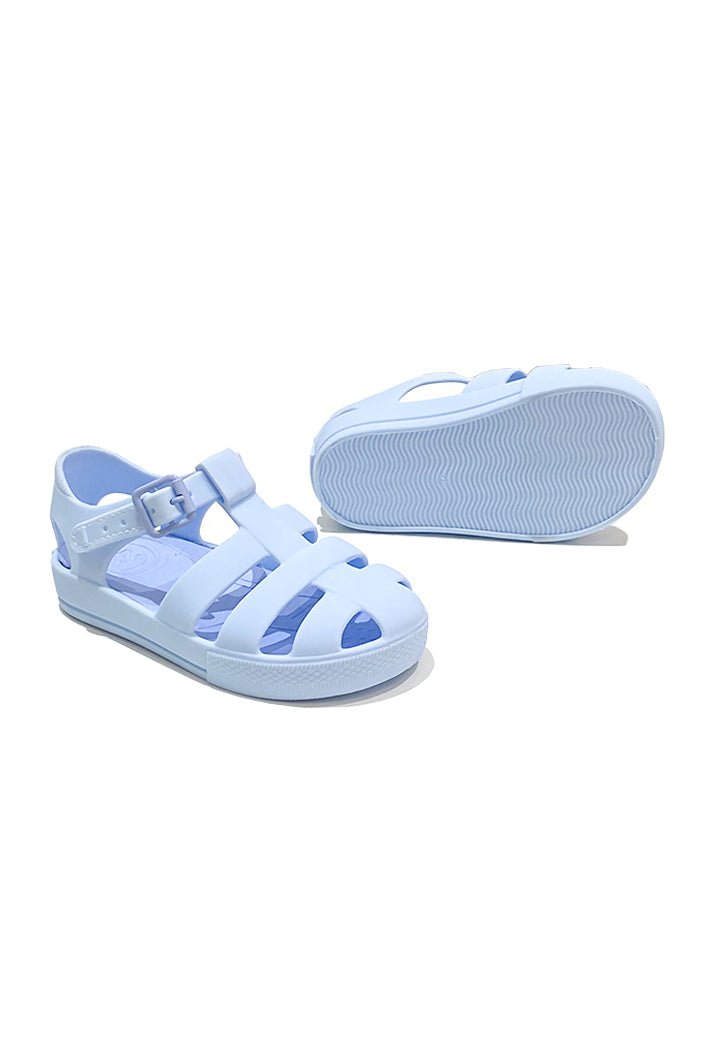 Marena "Monaco" Matte Blue Jelly Sandals - Millie and John
